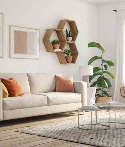 How to decorate large living room cutouts