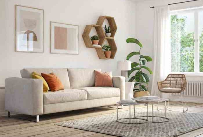 How to decorate large living room cutouts