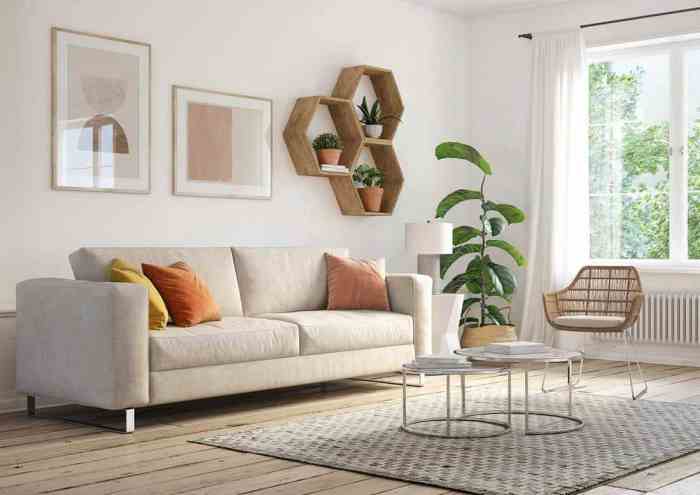 How to decorate large living room cutouts