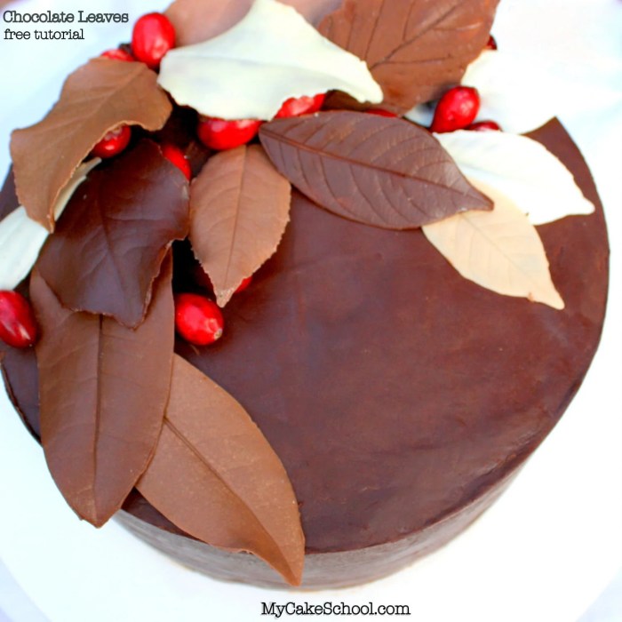 How to make chocolate leaves decoration