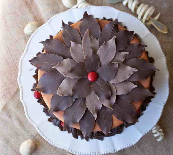 How to make chocolate leaves decoration