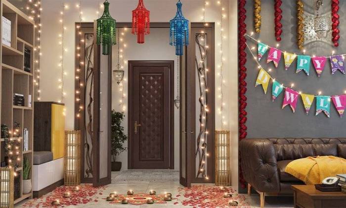 How to decorate room for diwali