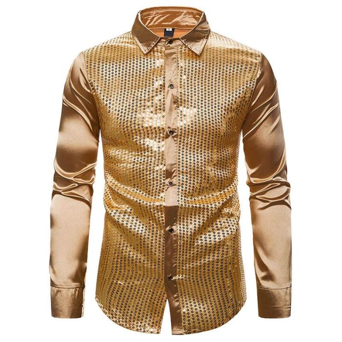 Rose gold dress shirt for men